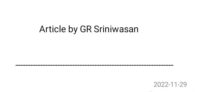 GR Srinivasan